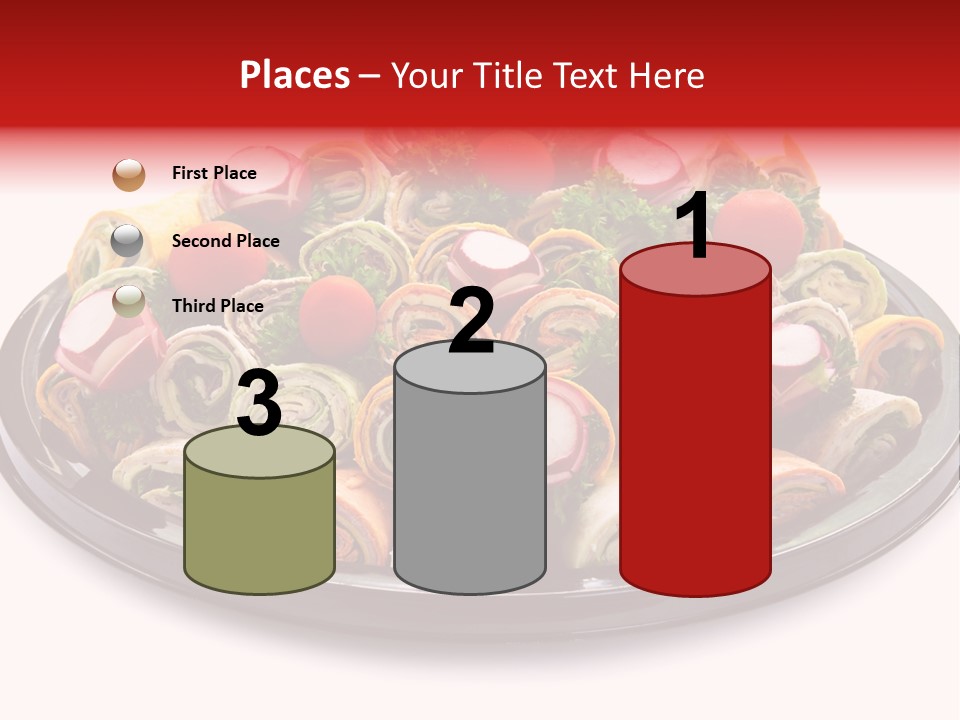 A Platter Filled With Lots Of Different Types Of Food PowerPoint Template