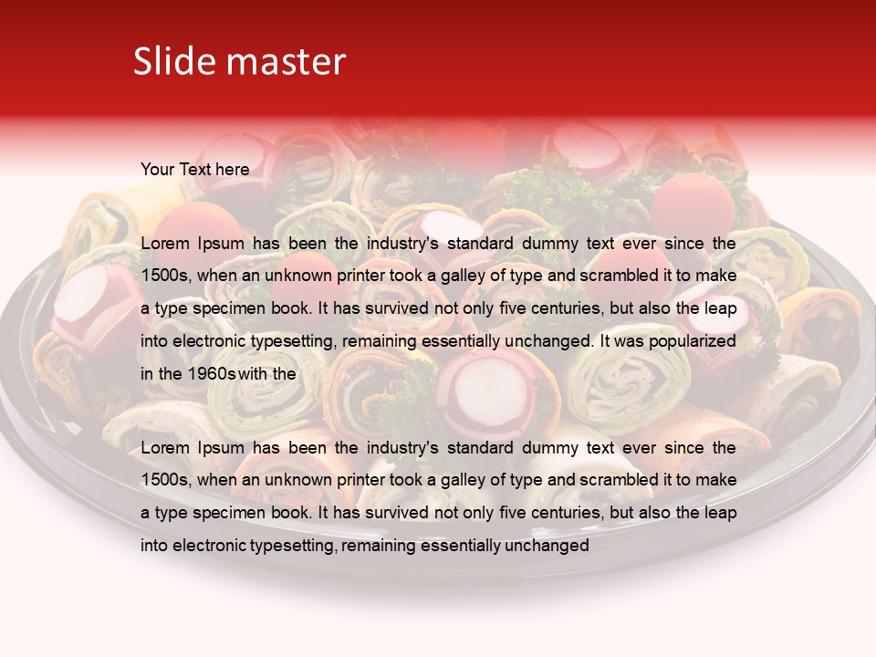 A Platter Filled With Lots Of Different Types Of Food PowerPoint Template
