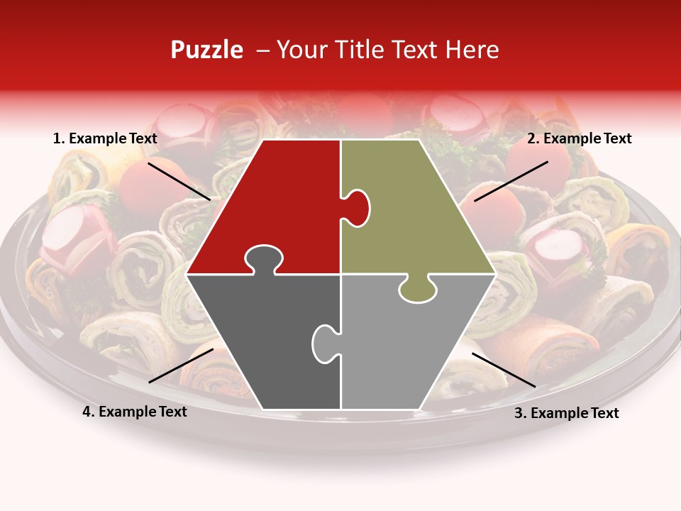 A Platter Filled With Lots Of Different Types Of Food PowerPoint Template