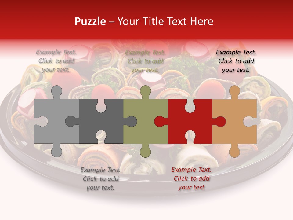 A Platter Filled With Lots Of Different Types Of Food PowerPoint Template