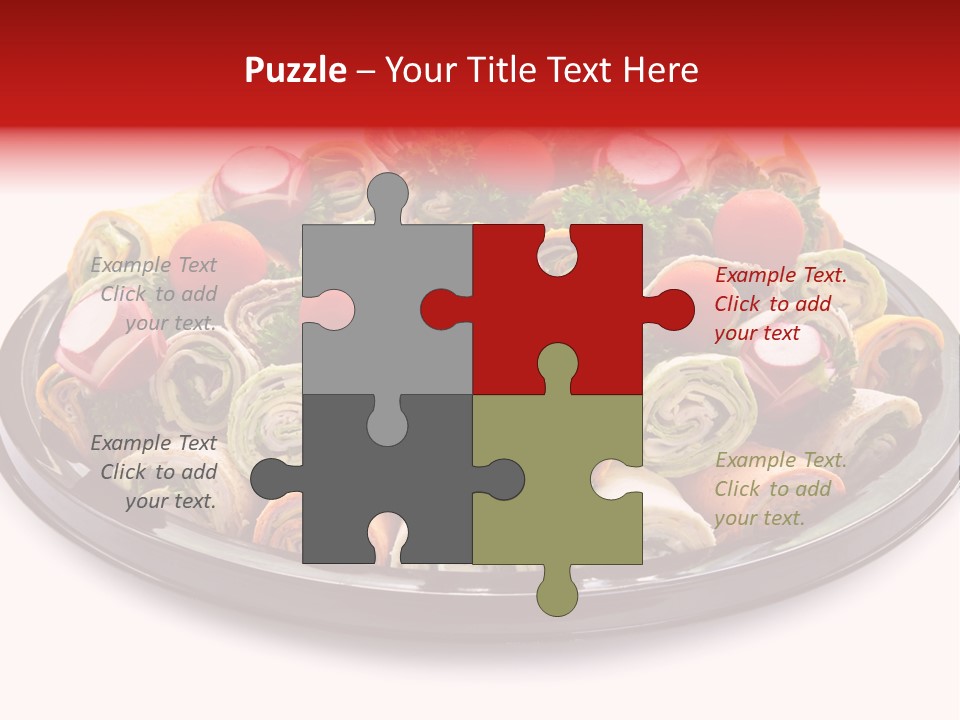 A Platter Filled With Lots Of Different Types Of Food PowerPoint Template