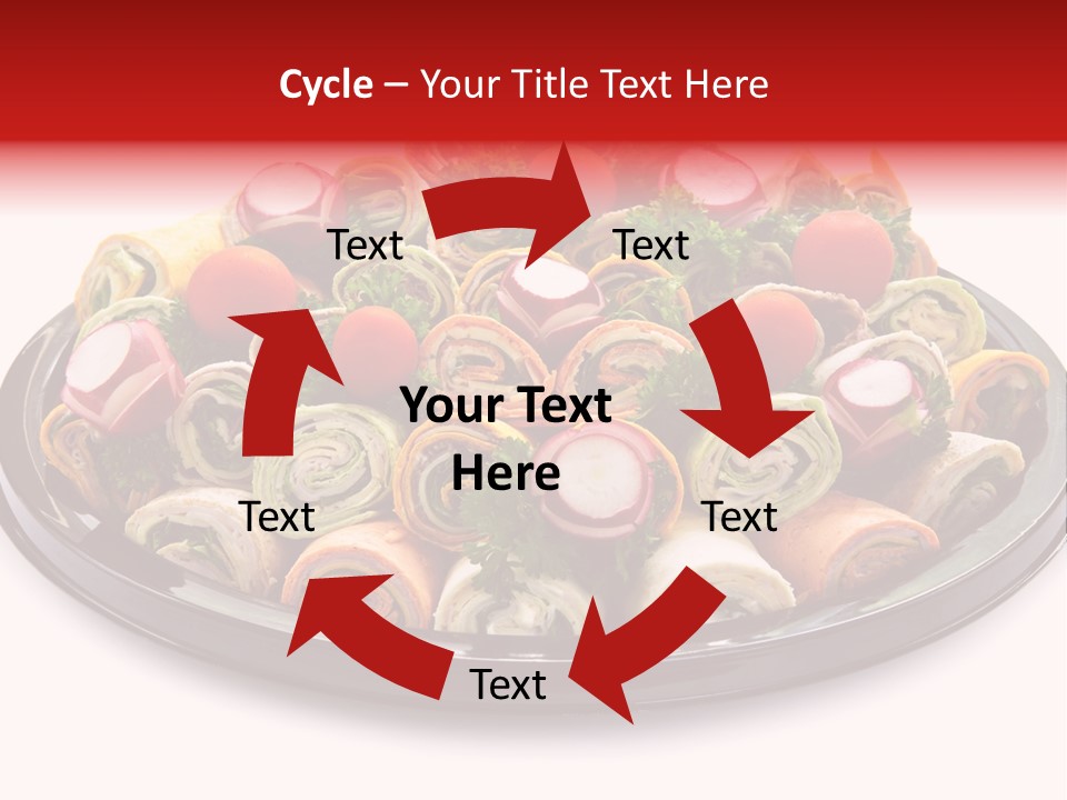 A Platter Filled With Lots Of Different Types Of Food PowerPoint Template