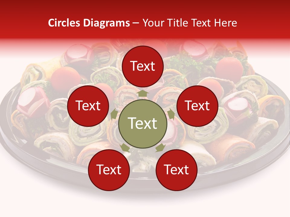 A Platter Filled With Lots Of Different Types Of Food PowerPoint Template