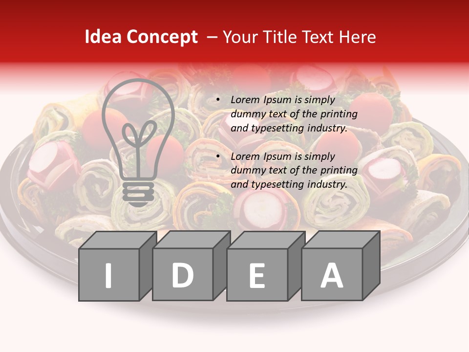 A Platter Filled With Lots Of Different Types Of Food PowerPoint Template