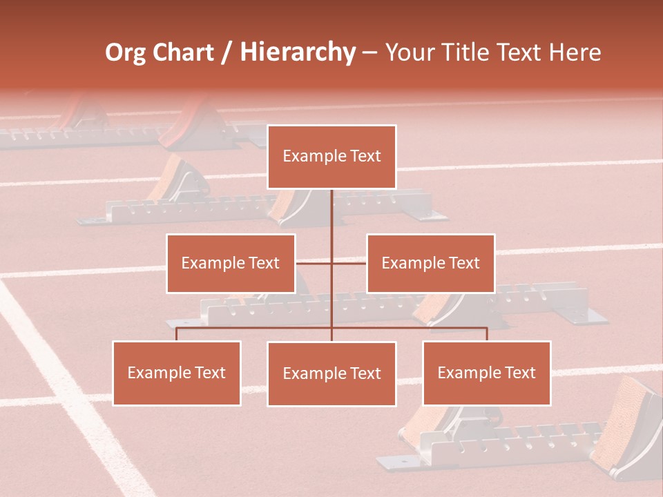 A Row Of Metal Ramps On A Red Tennis Court PowerPoint Template