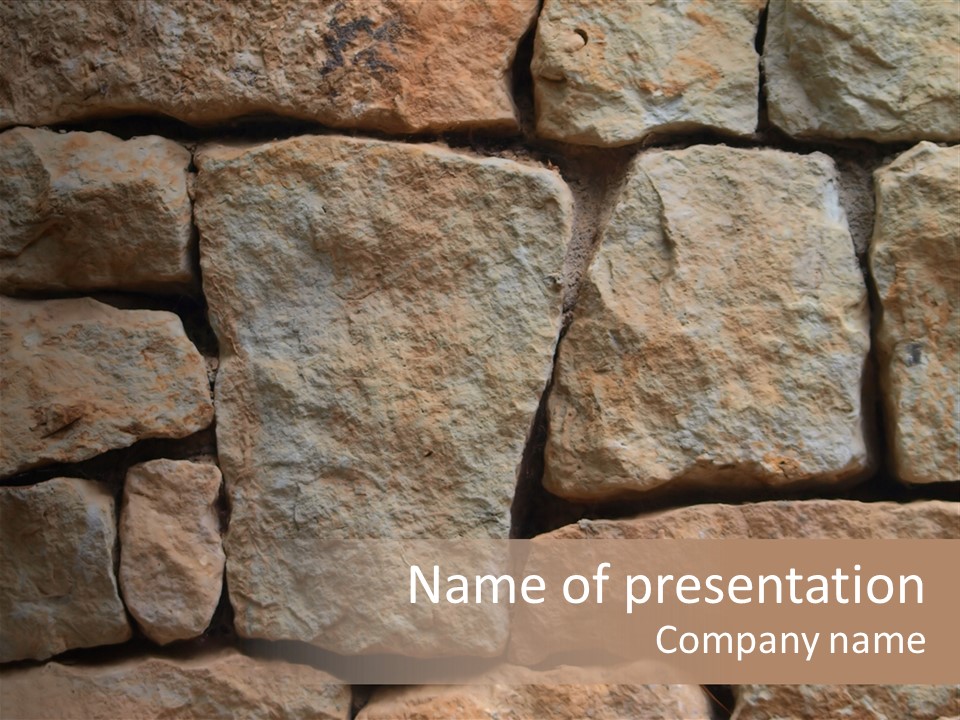 Stone Wall Texture PowerPoint Template