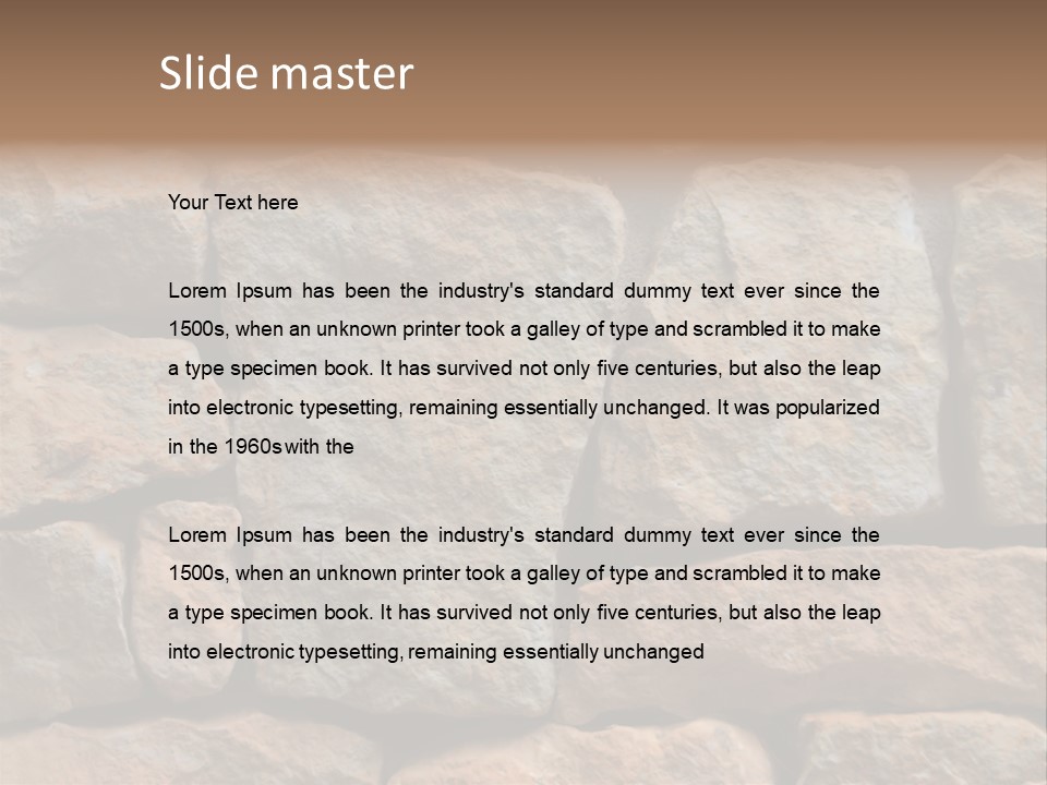 Stone Wall Texture PowerPoint Template