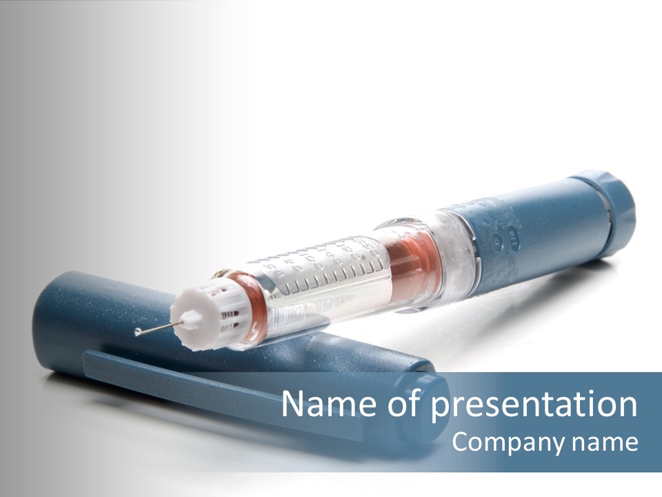 Insulin Pen PowerPoint Template