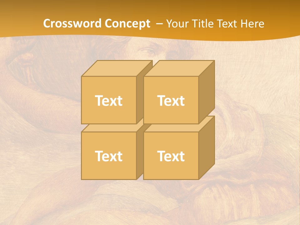 Old Fresco With Beautiful Woman From Palazzo Vecchio In Florence PowerPoint Template