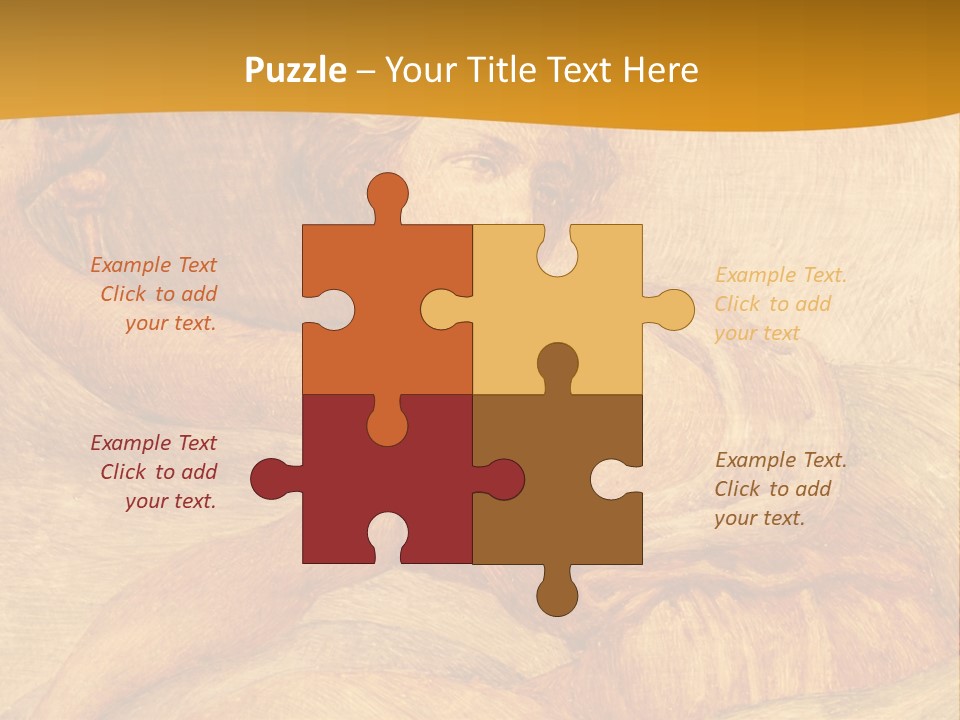 Old Fresco With Beautiful Woman From Palazzo Vecchio In Florence PowerPoint Template