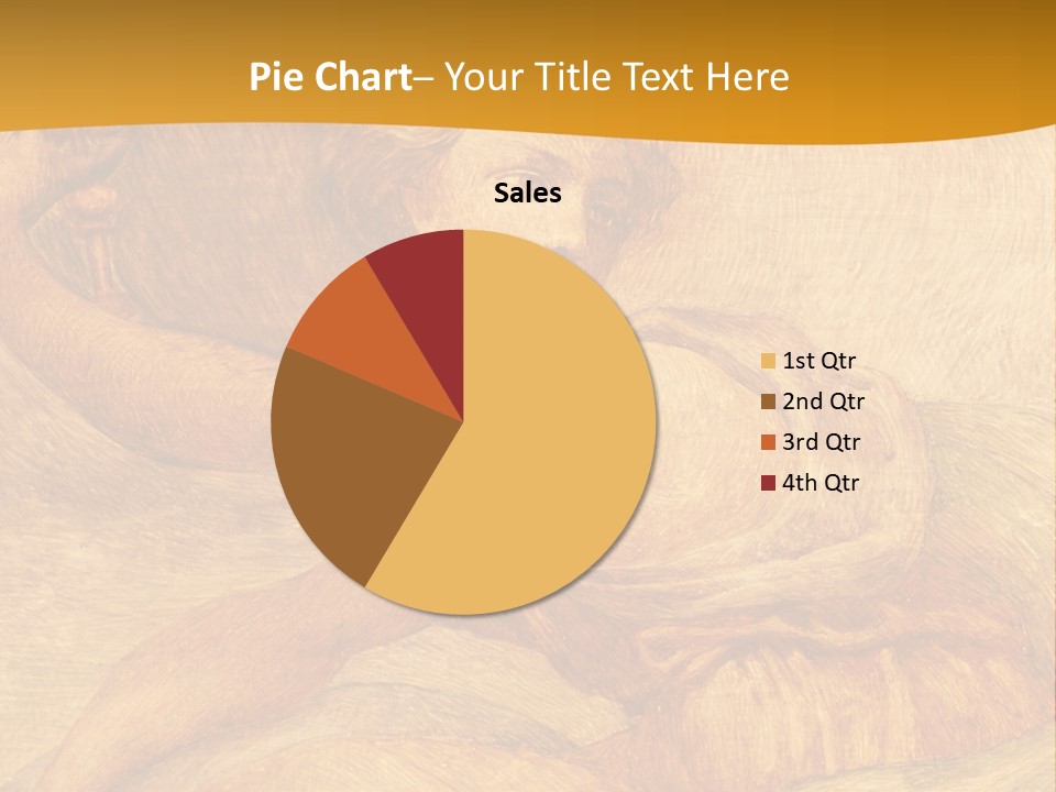 Old Fresco With Beautiful Woman From Palazzo Vecchio In Florence PowerPoint Template