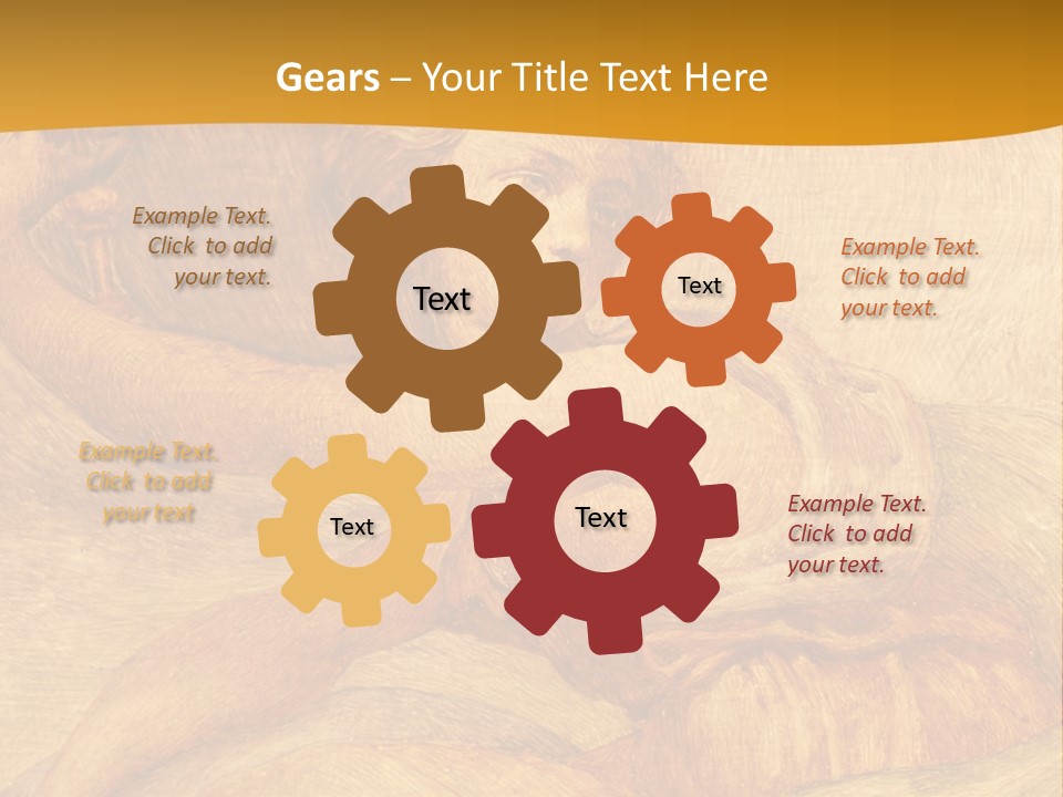 Old Fresco With Beautiful Woman From Palazzo Vecchio In Florence PowerPoint Template