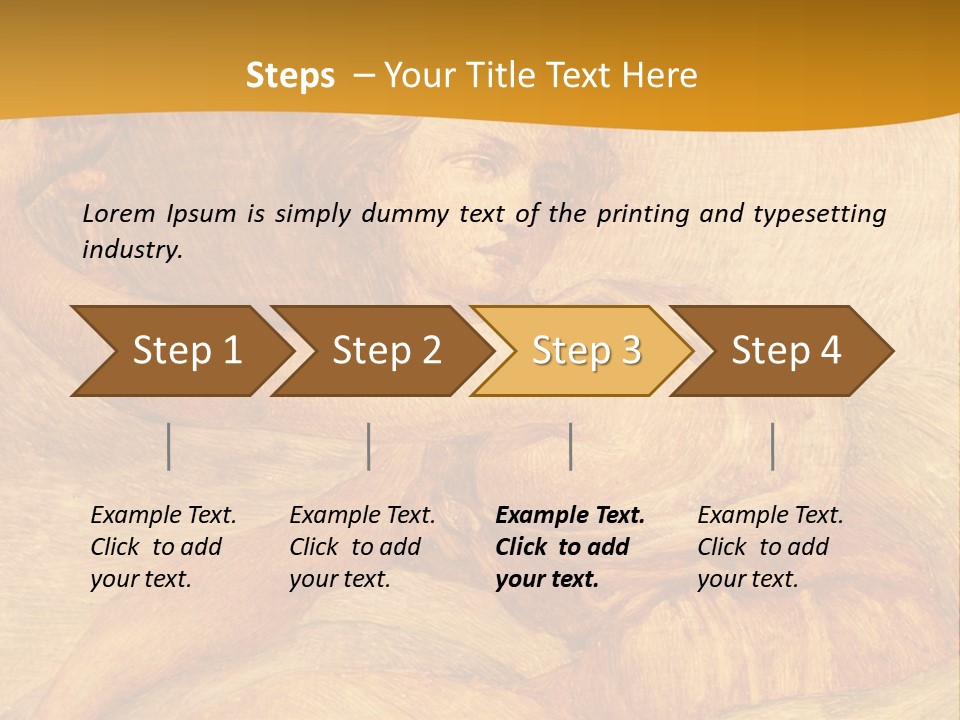 Old Fresco With Beautiful Woman From Palazzo Vecchio In Florence PowerPoint Template