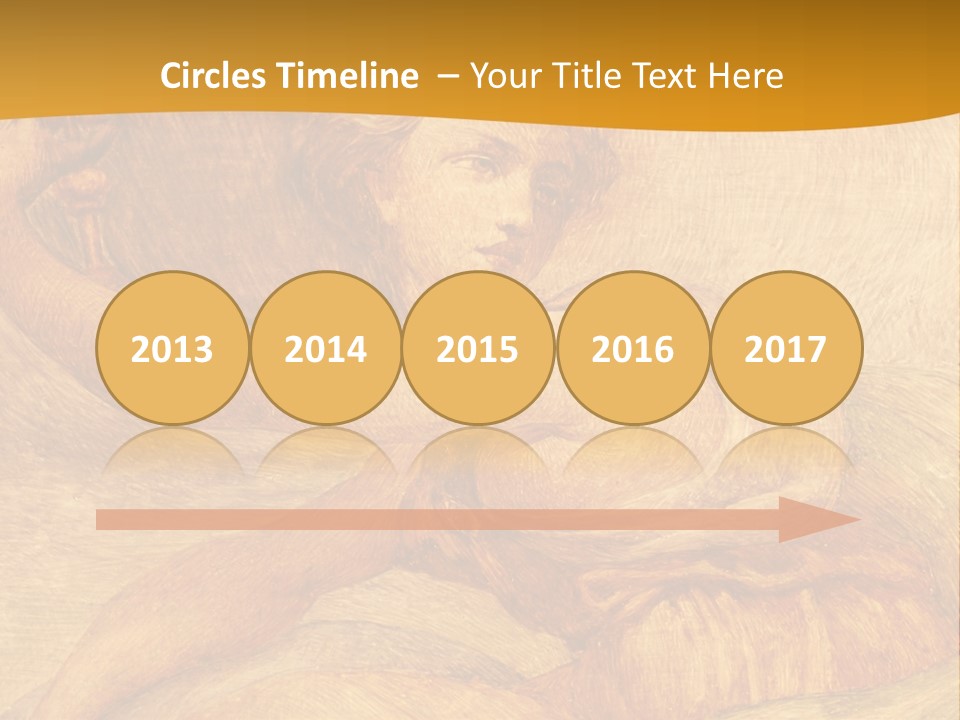 Old Fresco With Beautiful Woman From Palazzo Vecchio In Florence PowerPoint Template