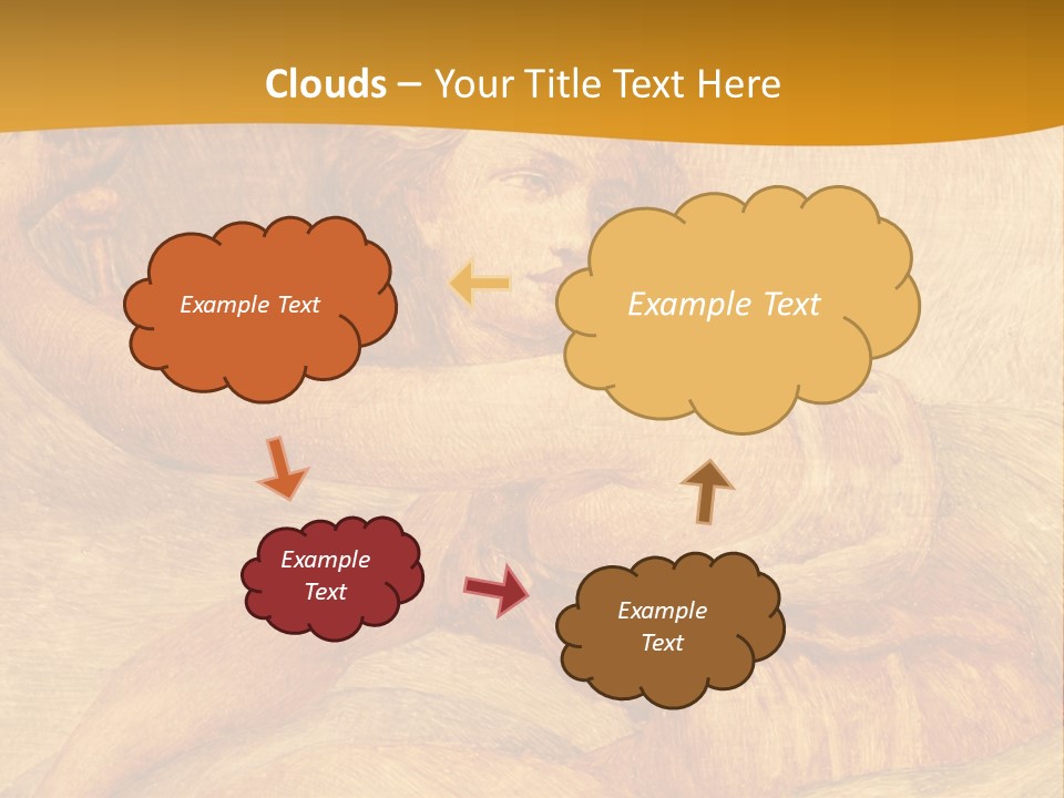 Old Fresco With Beautiful Woman From Palazzo Vecchio In Florence PowerPoint Template