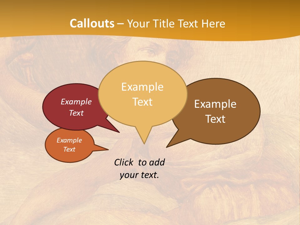 Old Fresco With Beautiful Woman From Palazzo Vecchio In Florence PowerPoint Template