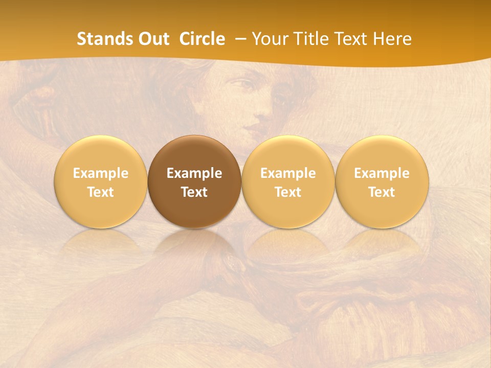 Old Fresco With Beautiful Woman From Palazzo Vecchio In Florence PowerPoint Template