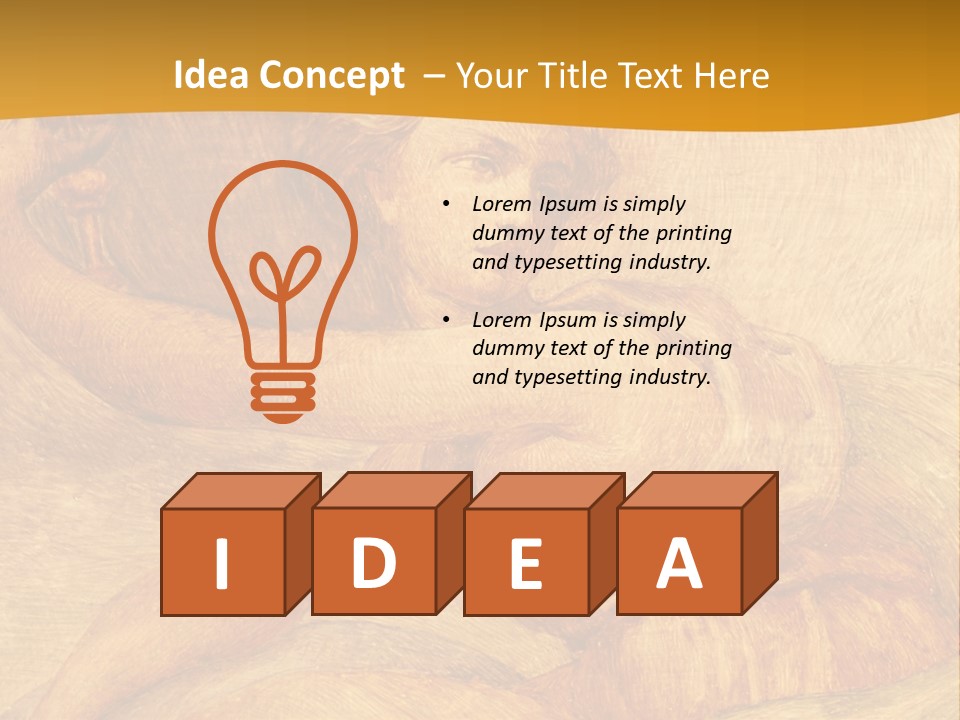 Old Fresco With Beautiful Woman From Palazzo Vecchio In Florence PowerPoint Template