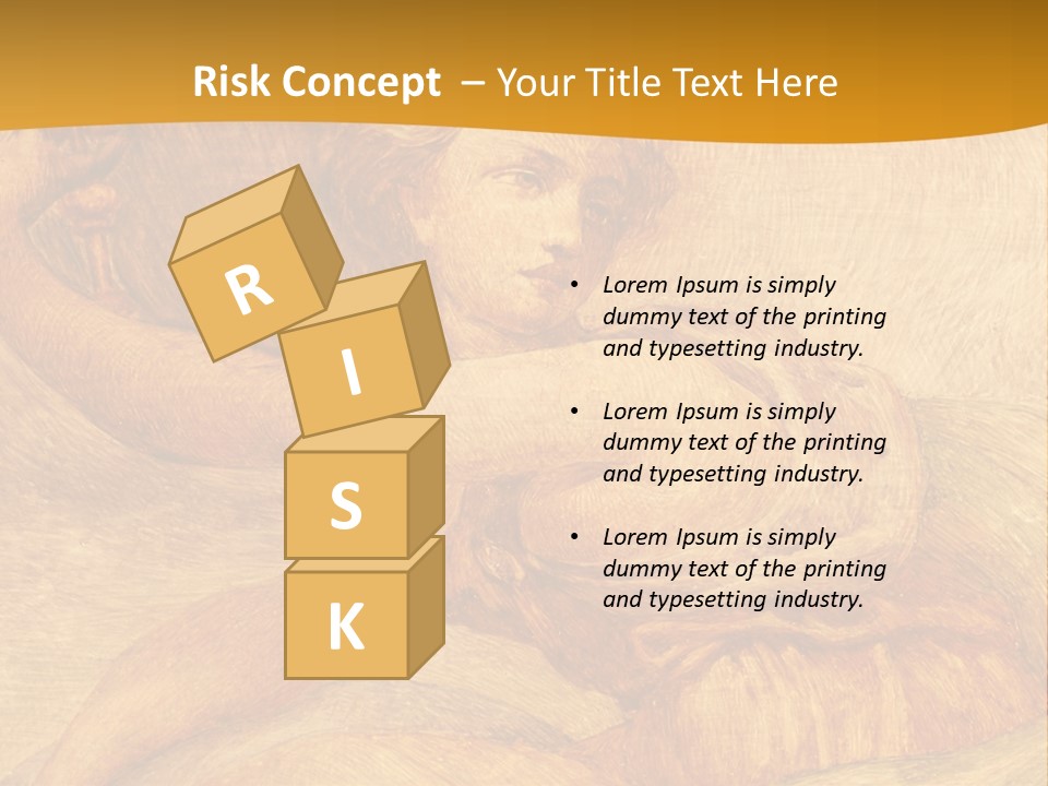 Old Fresco With Beautiful Woman From Palazzo Vecchio In Florence PowerPoint Template