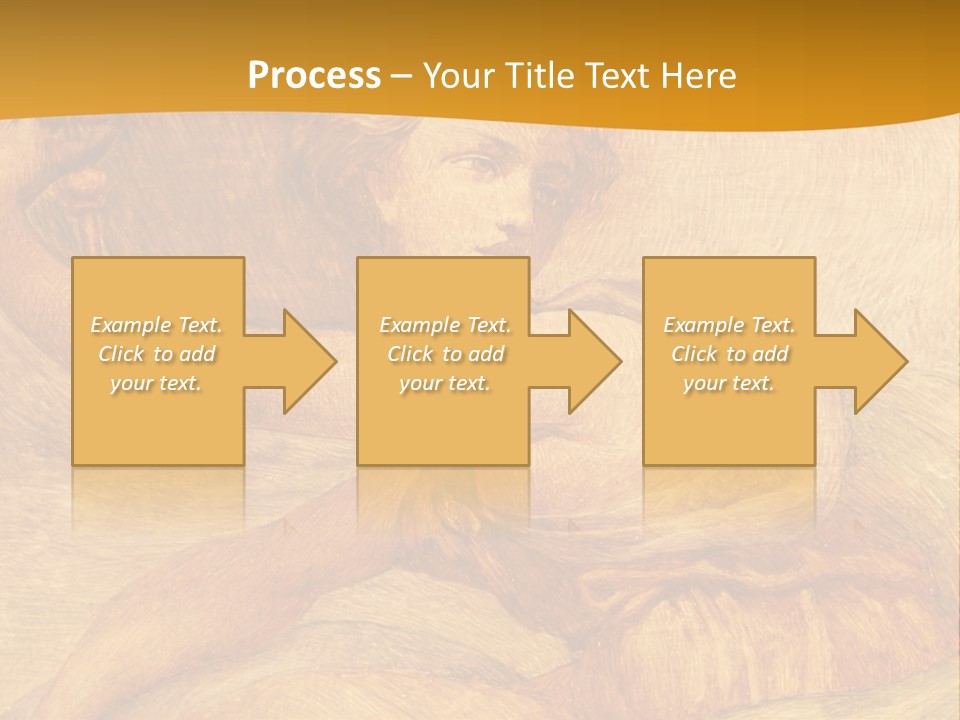 Old Fresco With Beautiful Woman From Palazzo Vecchio In Florence PowerPoint Template