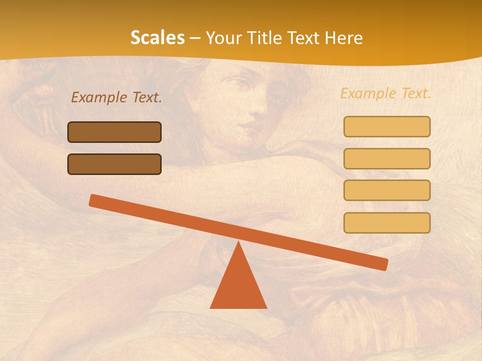 Old Fresco With Beautiful Woman From Palazzo Vecchio In Florence PowerPoint Template