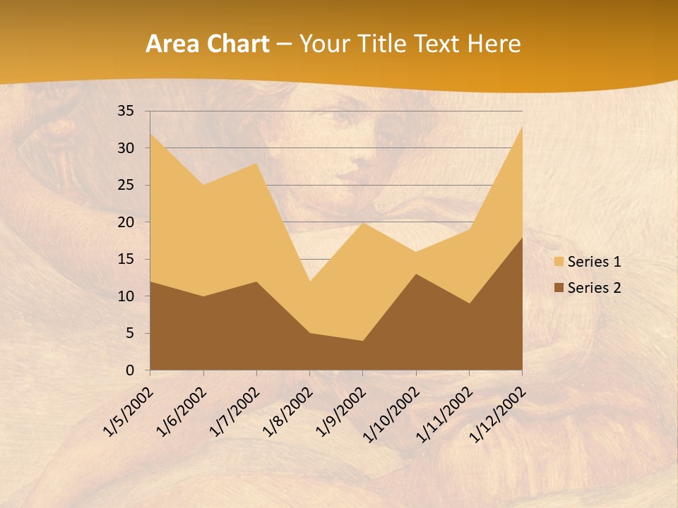 Old Fresco With Beautiful Woman From Palazzo Vecchio In Florence PowerPoint Template