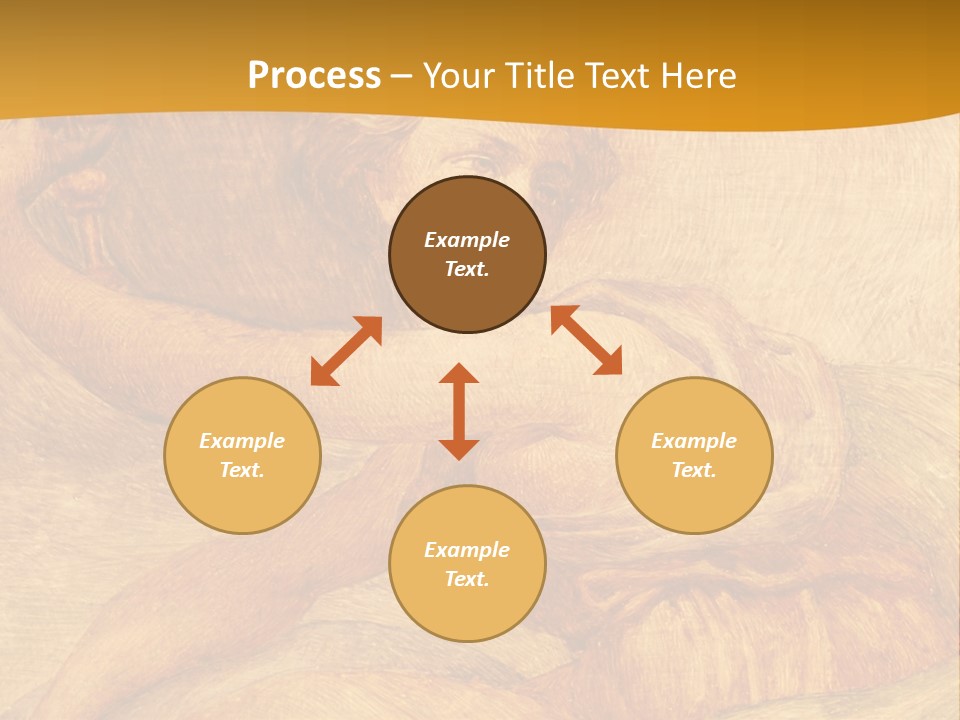 Old Fresco With Beautiful Woman From Palazzo Vecchio In Florence PowerPoint Template