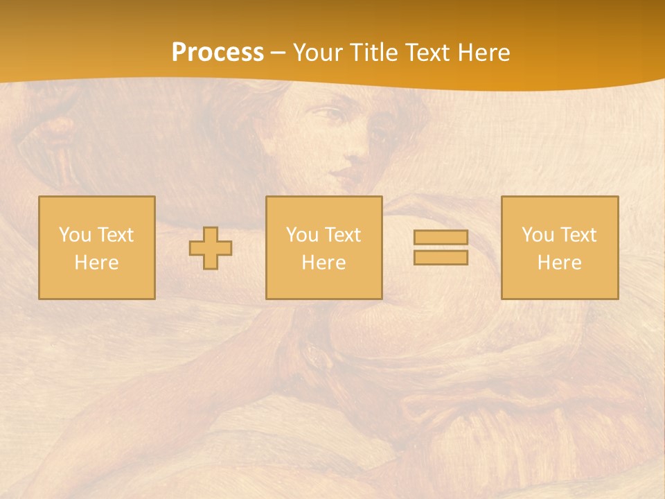 Old Fresco With Beautiful Woman From Palazzo Vecchio In Florence PowerPoint Template