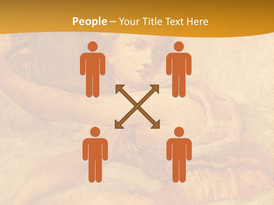 Old Fresco With Beautiful Woman From Palazzo Vecchio In Florence PowerPoint Template