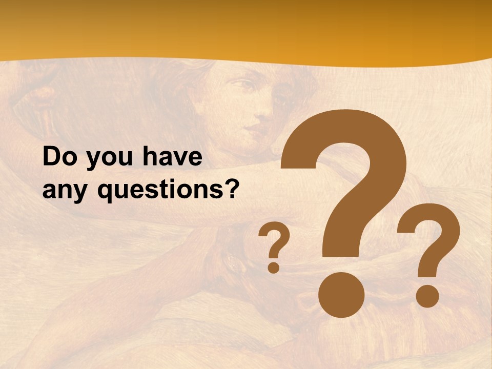 Old Fresco With Beautiful Woman From Palazzo Vecchio In Florence PowerPoint Template