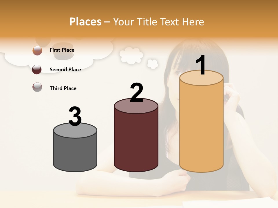 Young Girl With A Chocolate Food Craving PowerPoint Template