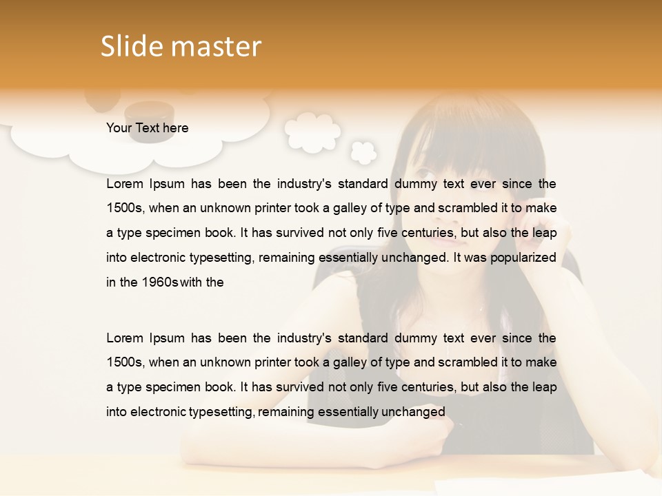 Young Girl With A Chocolate Food Craving PowerPoint Template