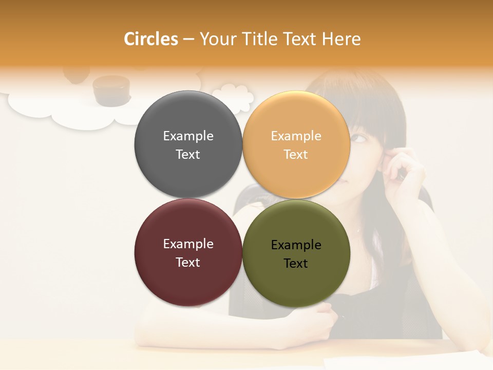 Young Girl With A Chocolate Food Craving PowerPoint Template