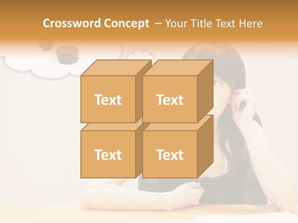 Young Girl With A Chocolate Food Craving PowerPoint Template