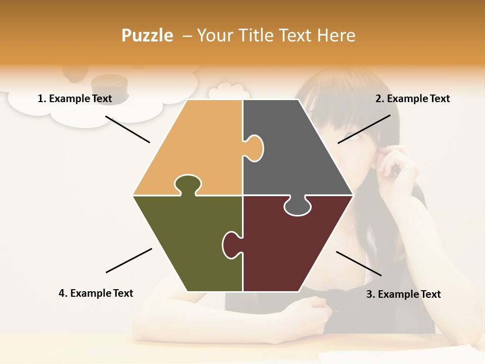 Young Girl With A Chocolate Food Craving PowerPoint Template