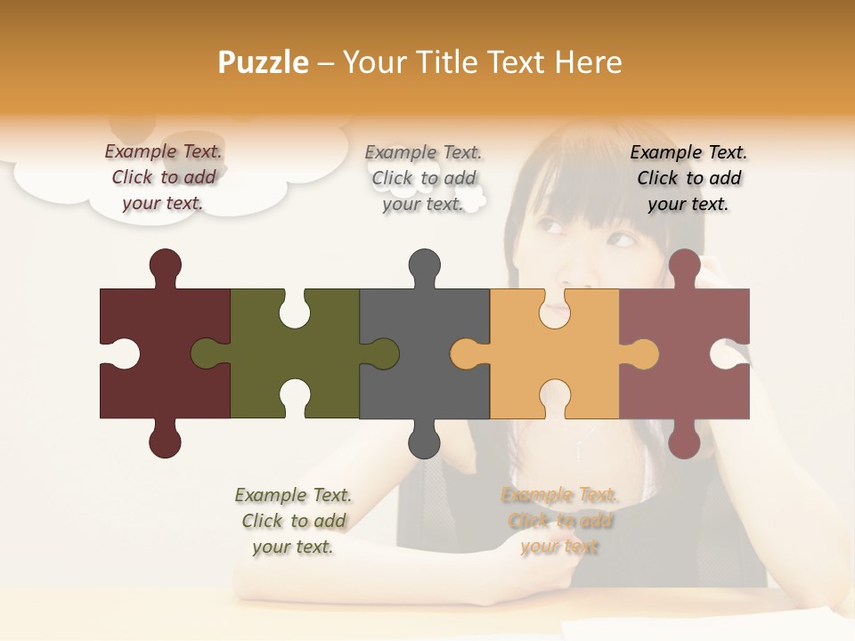 Young Girl With A Chocolate Food Craving PowerPoint Template