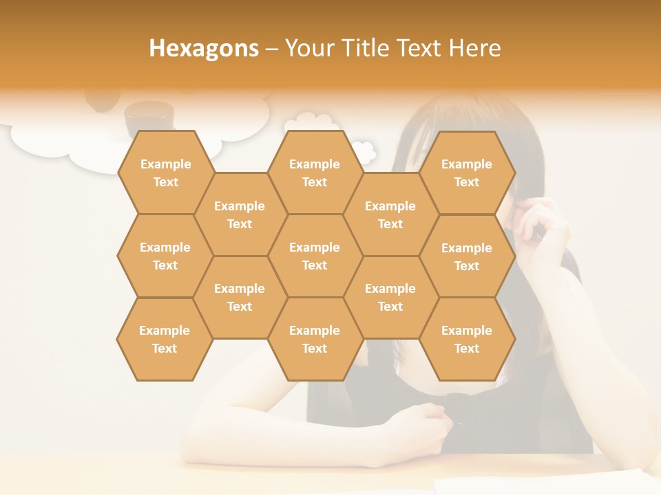 Young Girl With A Chocolate Food Craving PowerPoint Template