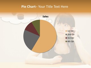 Young Girl With A Chocolate Food Craving PowerPoint Template