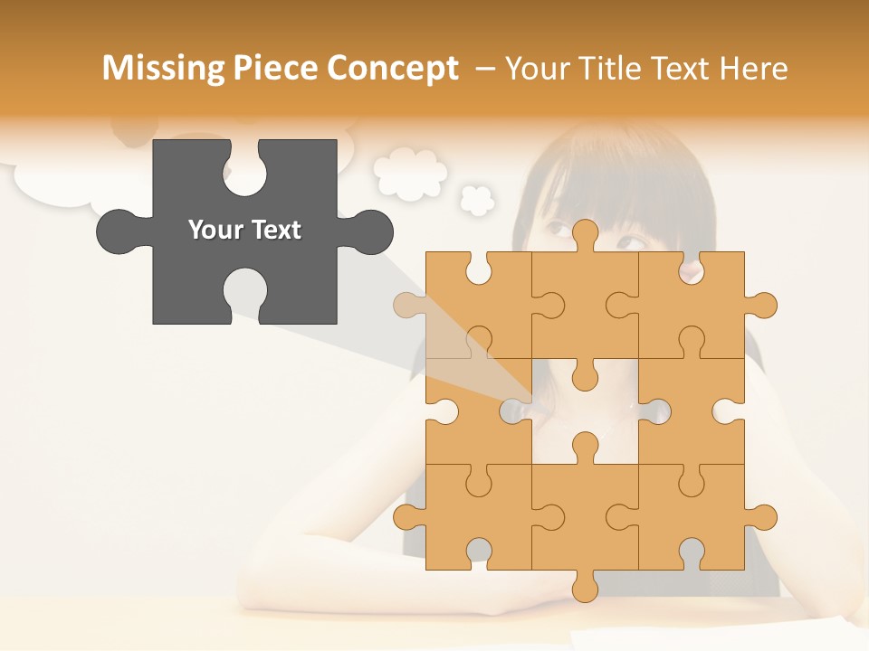 Young Girl With A Chocolate Food Craving PowerPoint Template