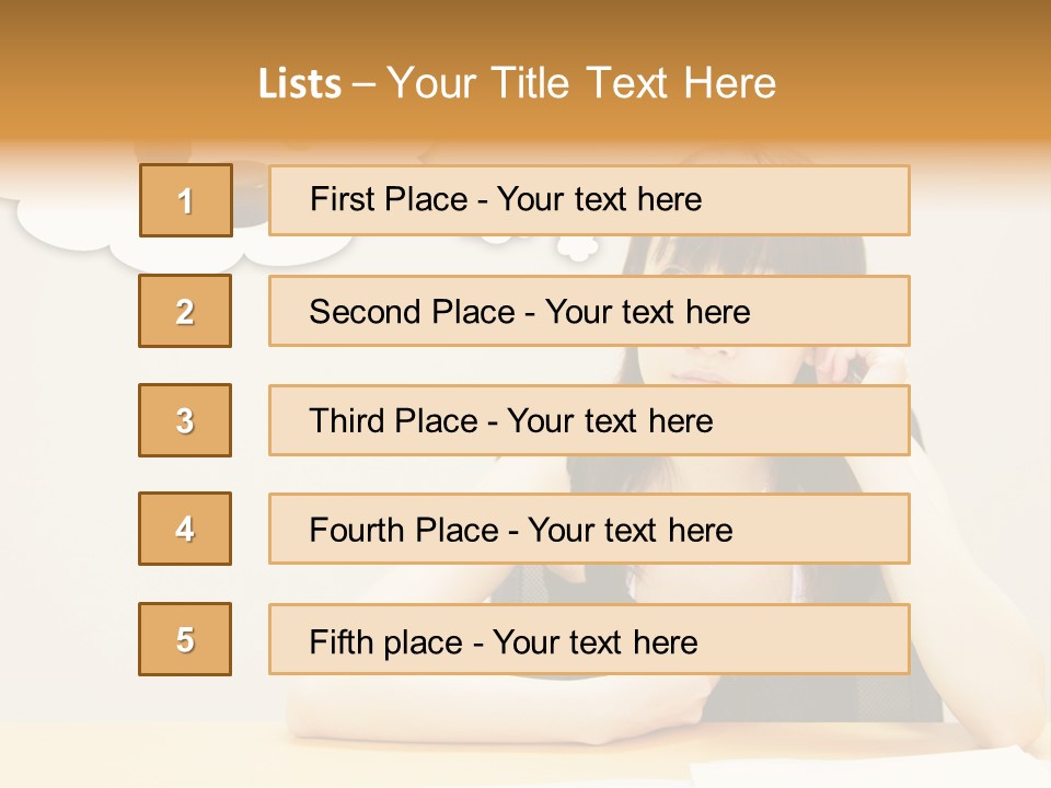 Young Girl With A Chocolate Food Craving PowerPoint Template