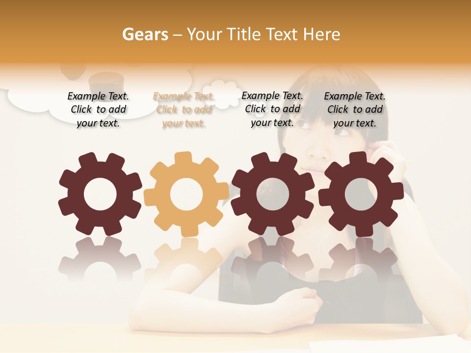 Young Girl With A Chocolate Food Craving PowerPoint Template