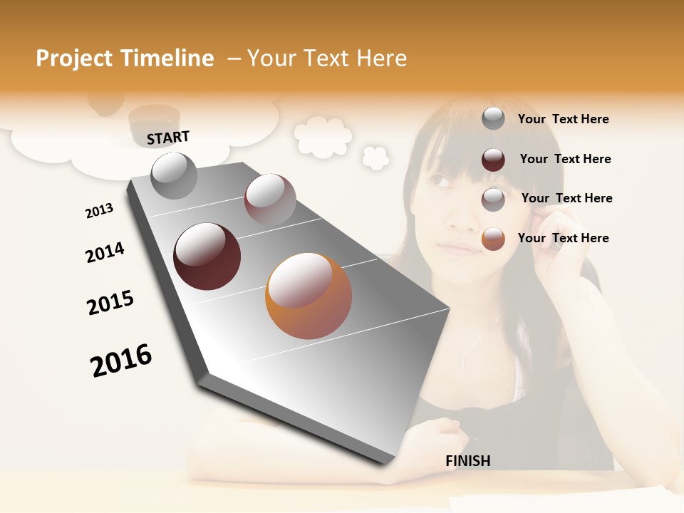 Young Girl With A Chocolate Food Craving PowerPoint Template