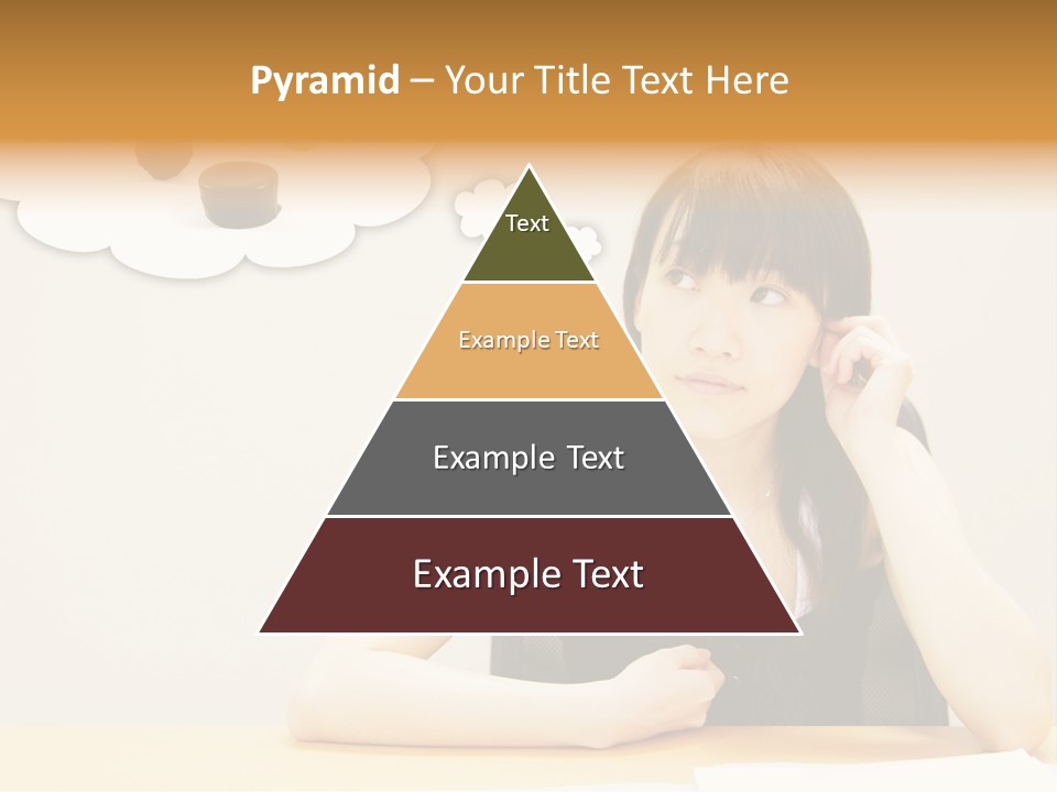 Young Girl With A Chocolate Food Craving PowerPoint Template