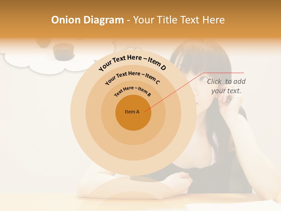 Young Girl With A Chocolate Food Craving PowerPoint Template