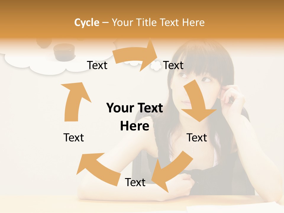 Young Girl With A Chocolate Food Craving PowerPoint Template