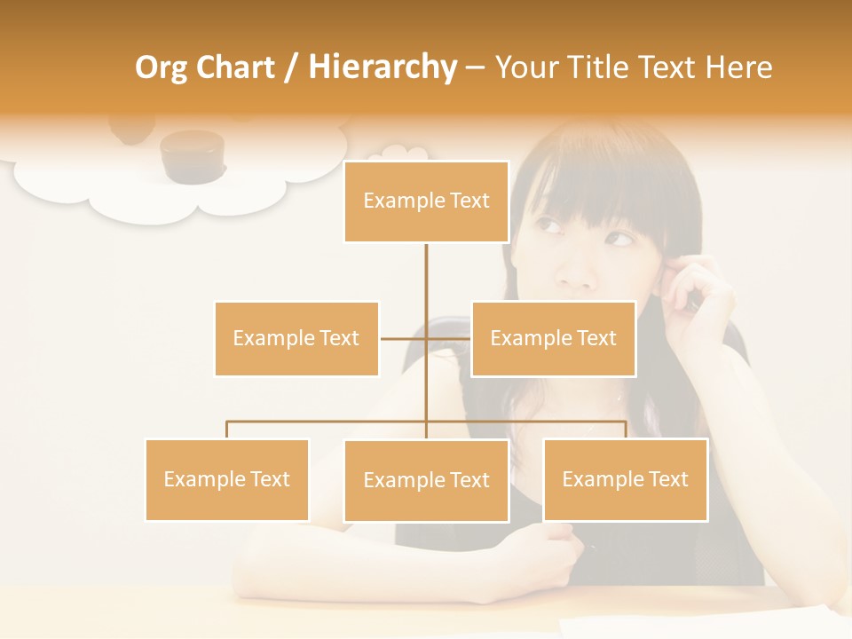 Young Girl With A Chocolate Food Craving PowerPoint Template