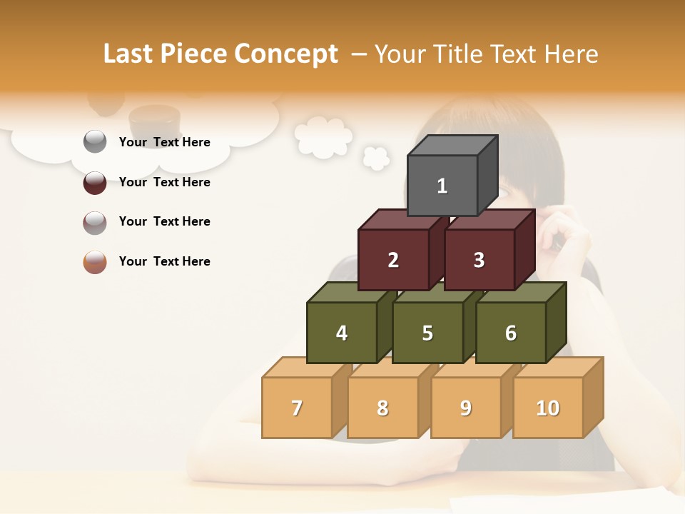 Young Girl With A Chocolate Food Craving PowerPoint Template