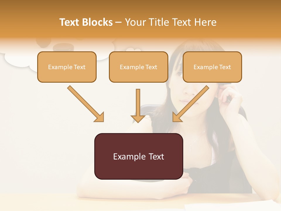Young Girl With A Chocolate Food Craving PowerPoint Template