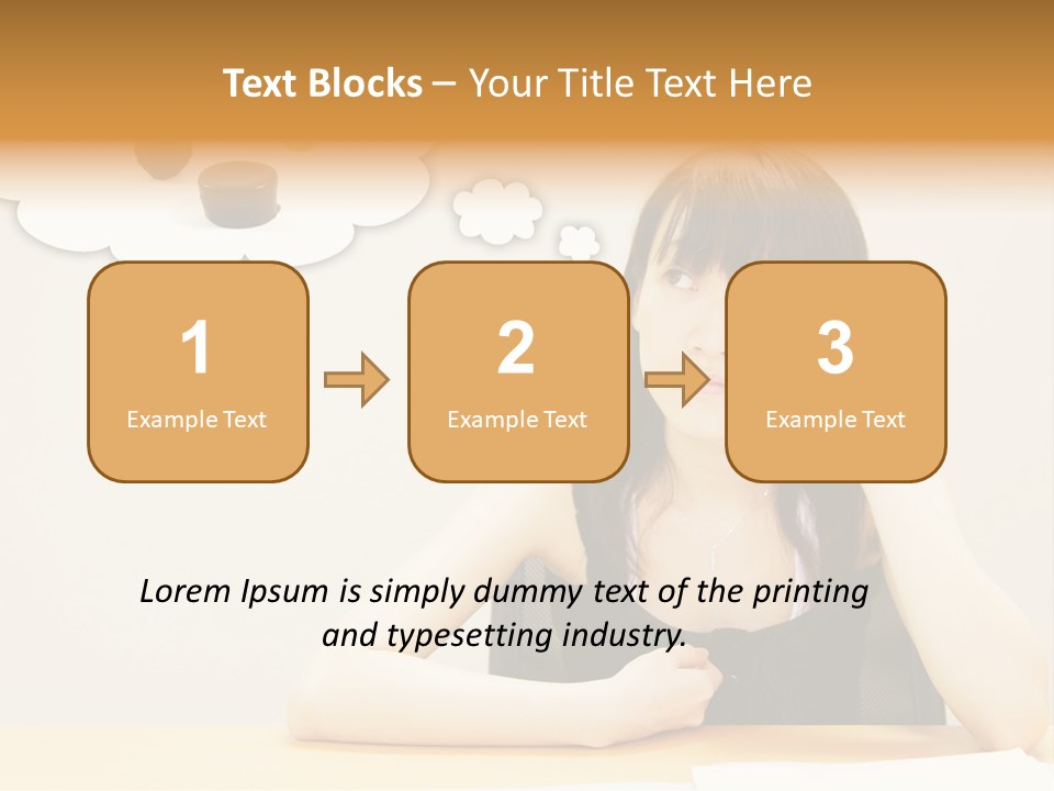 Young Girl With A Chocolate Food Craving PowerPoint Template