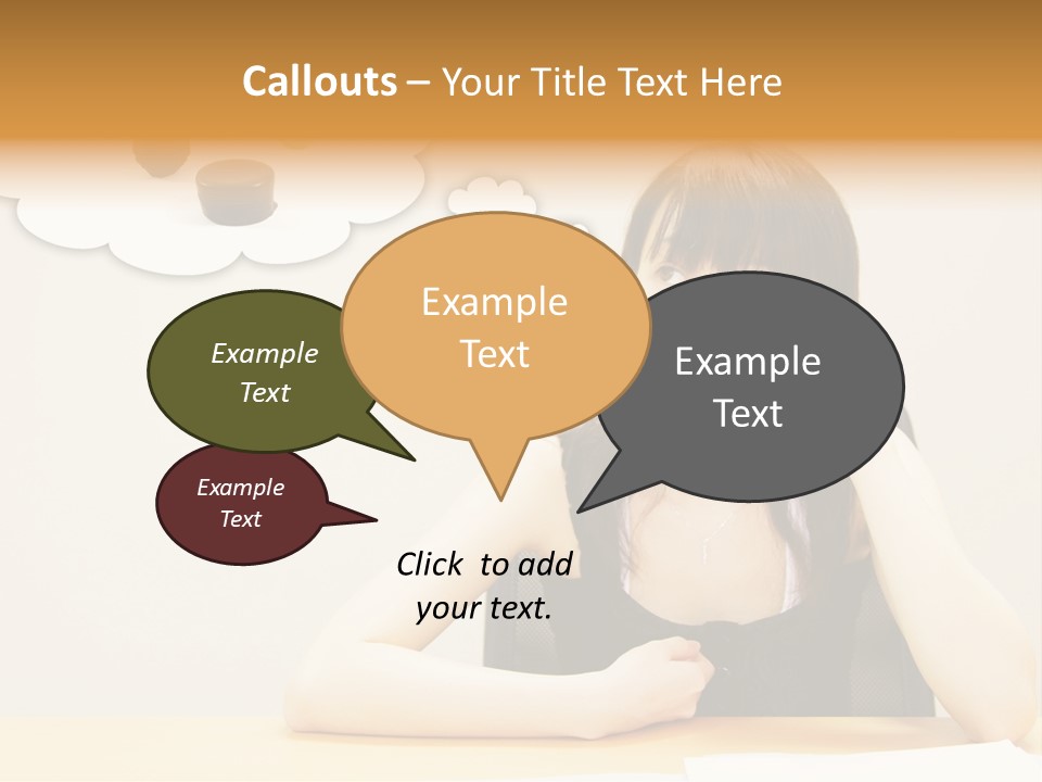 Young Girl With A Chocolate Food Craving PowerPoint Template